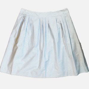 Brooks Brothers Women's Skirt Gingham Check Plaid Pleated Size 16